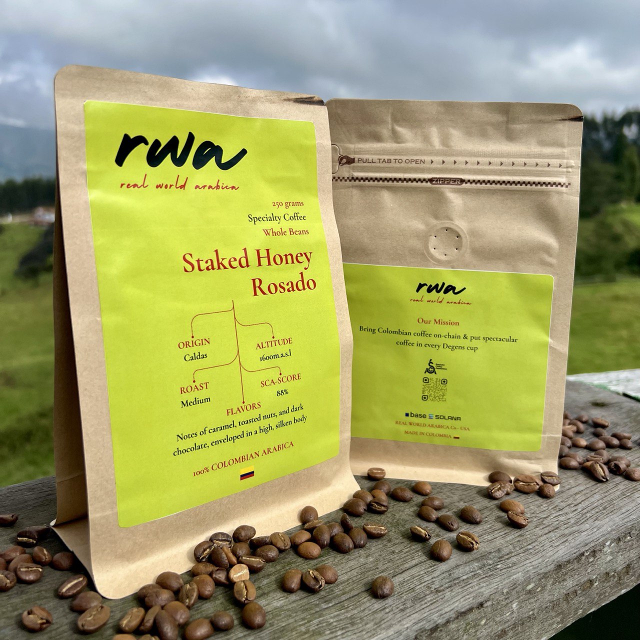 250gr Staked Honey Rosado Bliss - Yielding honeyed richness over time true Degen style (wholebean)